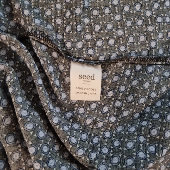 Seed heritage maxi sundress blue geometric pattern - Picture 7 of 7